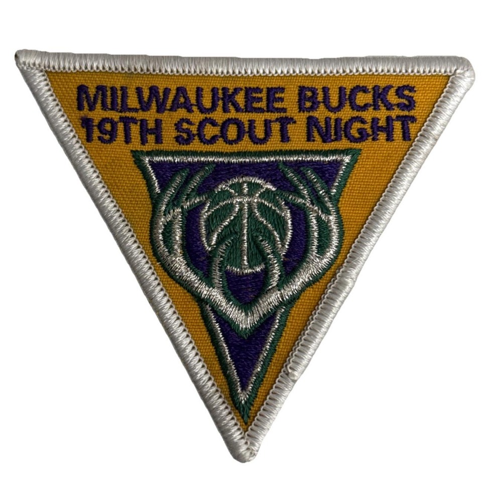 2004 Milwaukee Bucks 19th Scout Night Basketball Patch Iron On Sew On New
